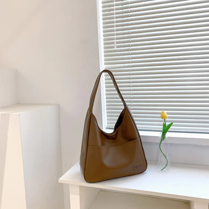 Sac Cabas Bandoulière brun 2