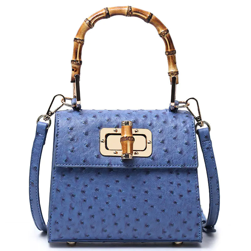 Sac à Main en Bambou bleu