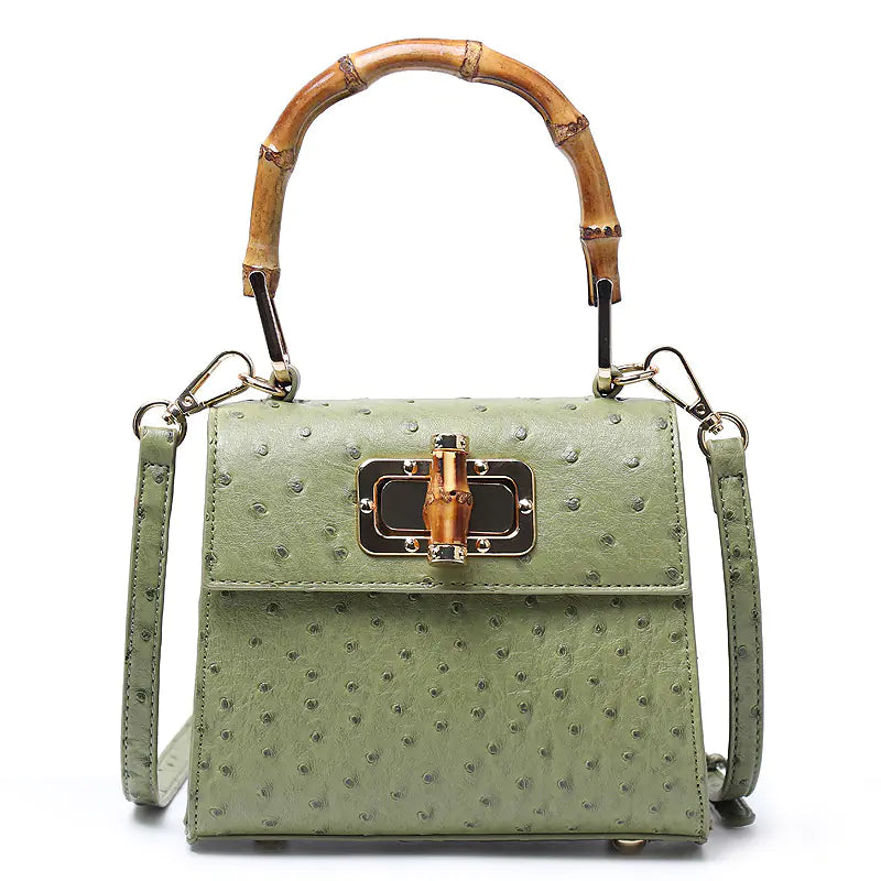 Sac à Main en Bambou kaki