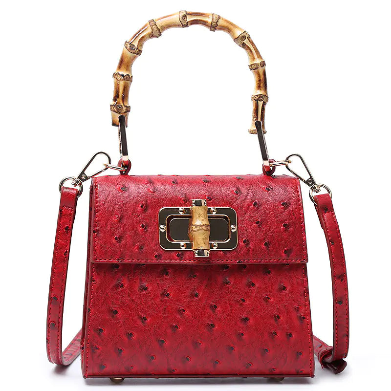 Sac à Main en Bambou rouge