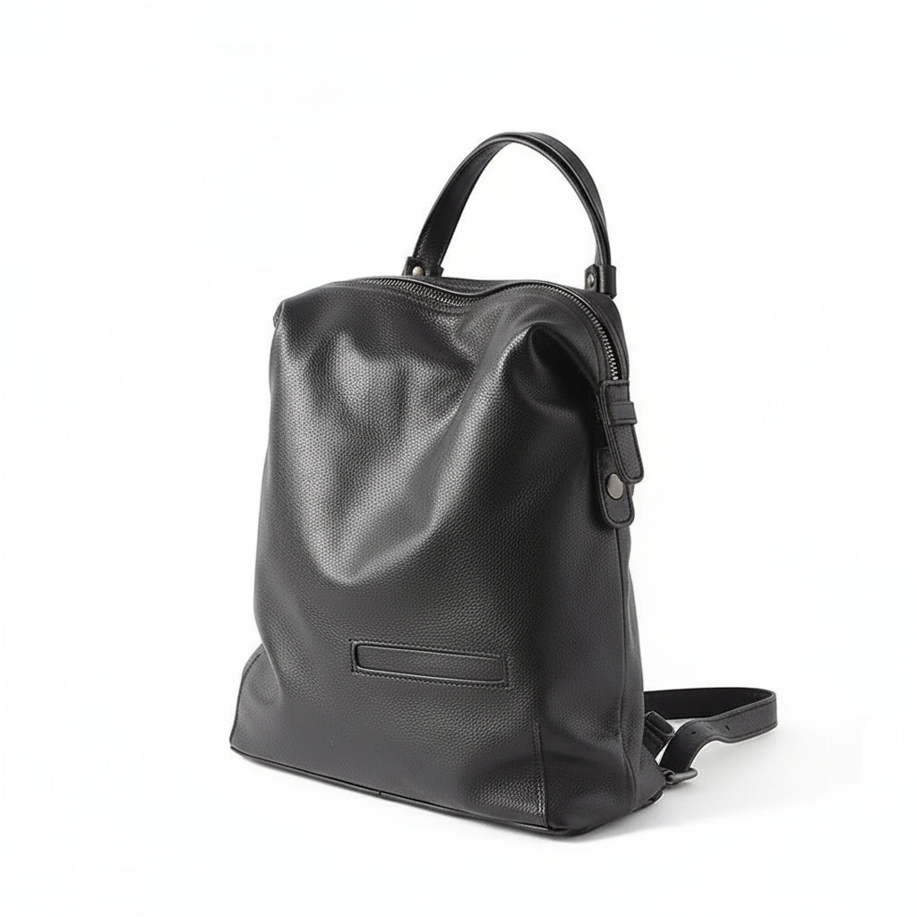 Sac à dos en cuir noir