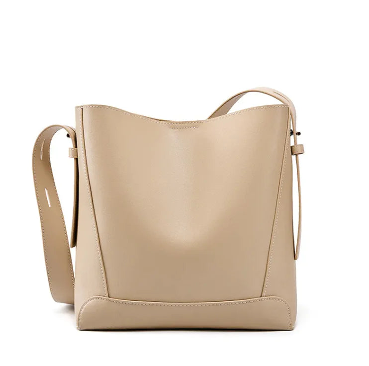 Sac à Épaule en Cuir beige