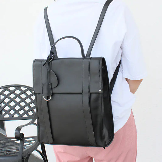 Sac à Dos en Cuir de Grande Capacité noir