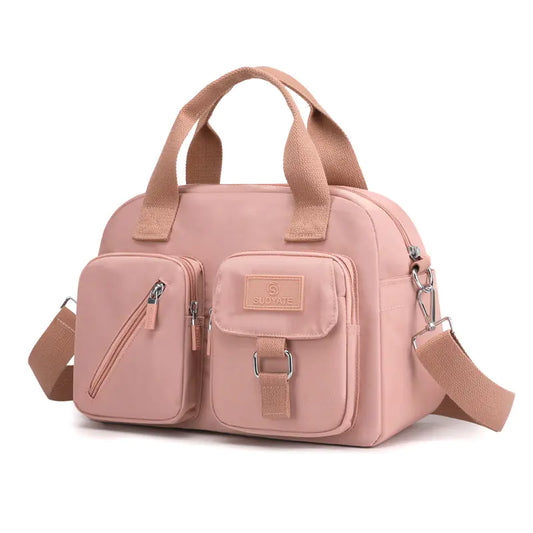 Sac à Main Bandoulière en Nylon rose