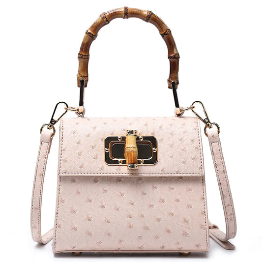Sac à Main en Bambou  rose
