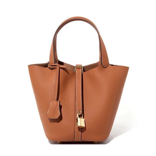 Sac Seau en Cuir Chic brun