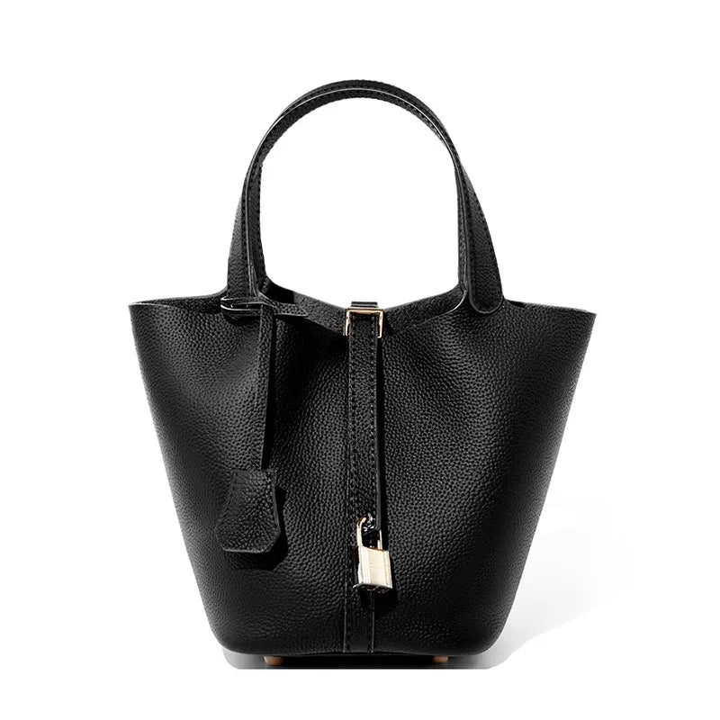 Sac Seau en Cuir Chic noir