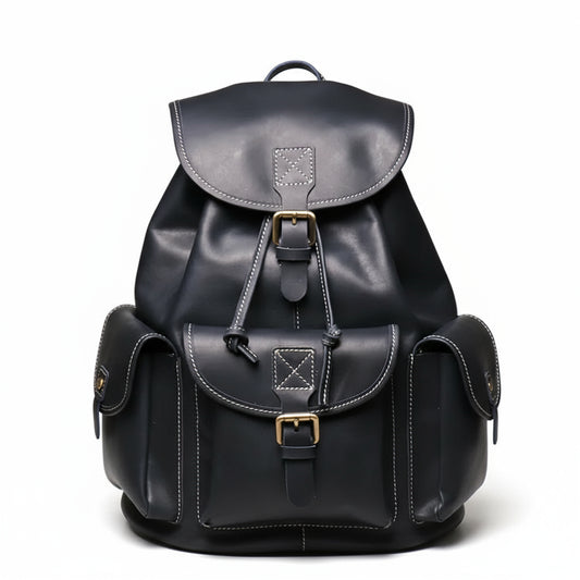 Sac à dos en cuir noir