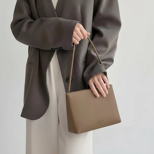 Sac à main carré minimaliste polyvalent kaki