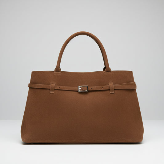 Sac à main suède brun