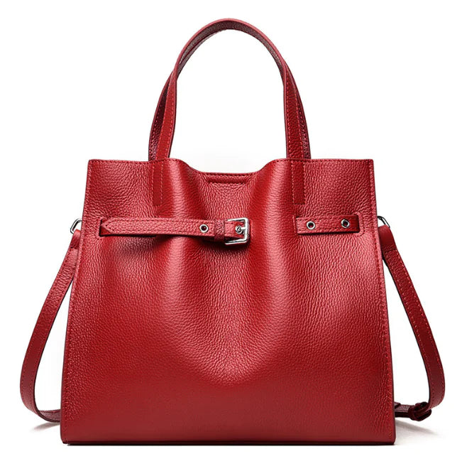 Trendy Women's Tote Bag - Stylish Large Capacity Handbag rouge